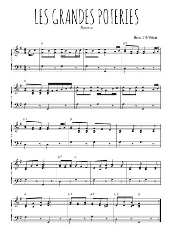 Téléchargez l'arrangement pour piano de la partition de Les grandes poteries en PDF